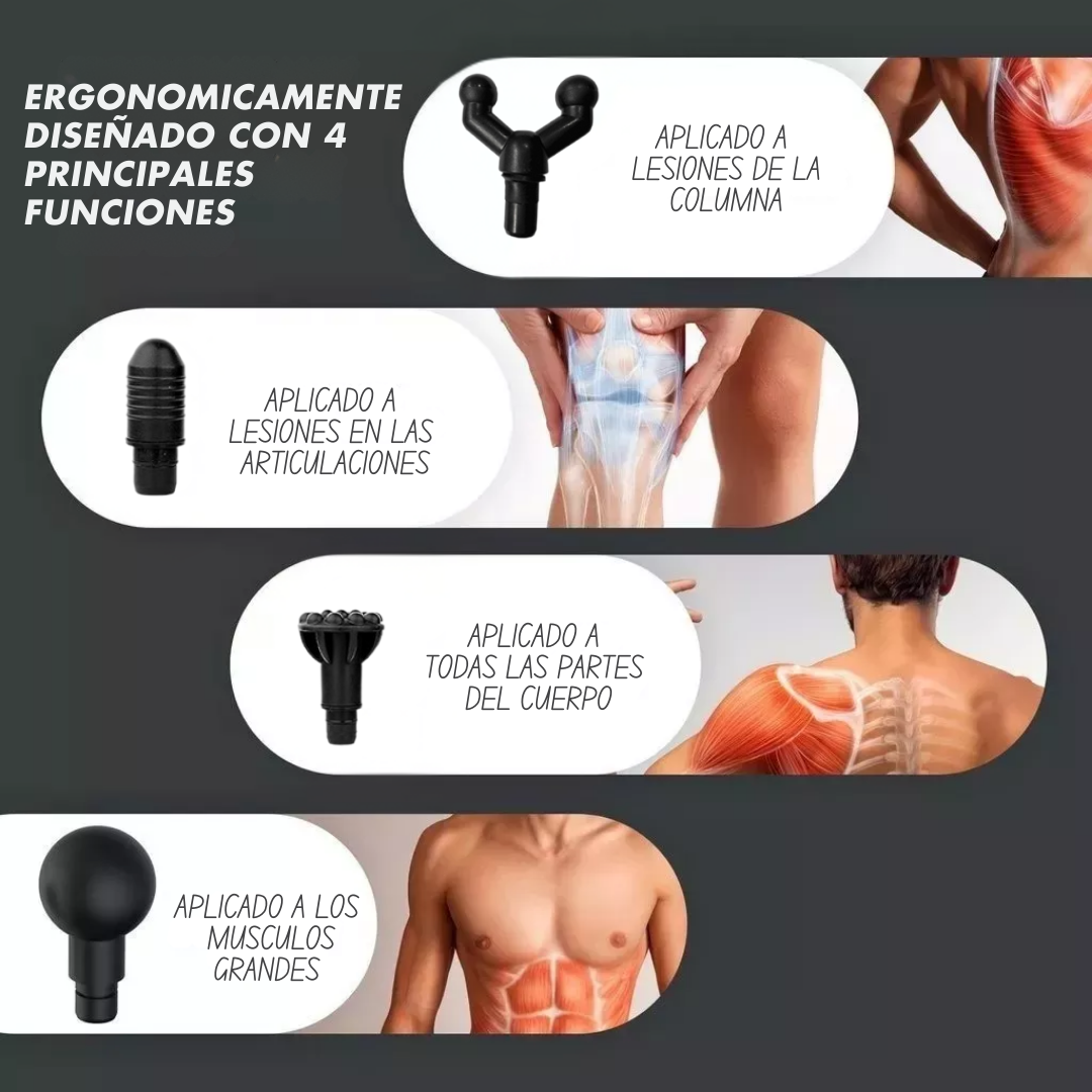 Pistola Masajeadora 6 accesorios