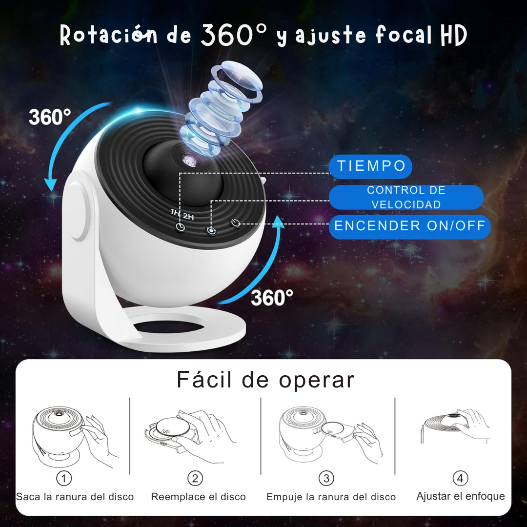PROYECTOR GALAXIA PLANETARIO 12 en 1