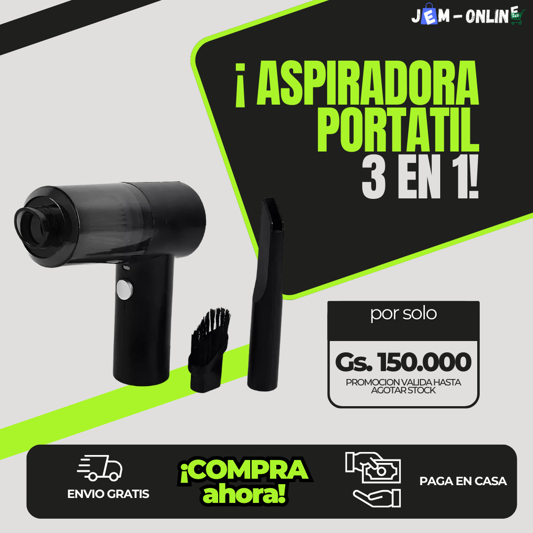 ASPIRADORA Y SOPLADORA PORTATIL 3 EN 1
