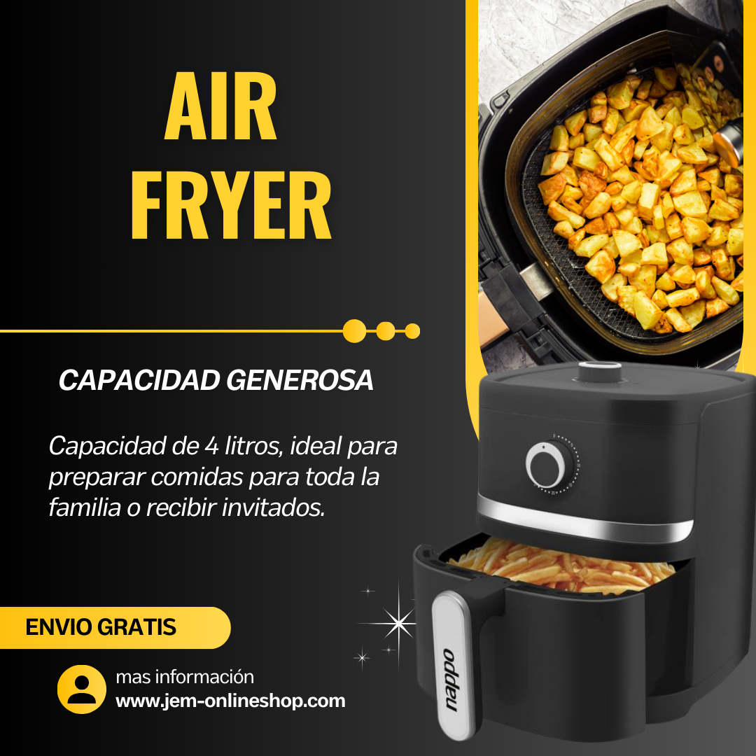 Freidora de aire sin aceite 4 litros