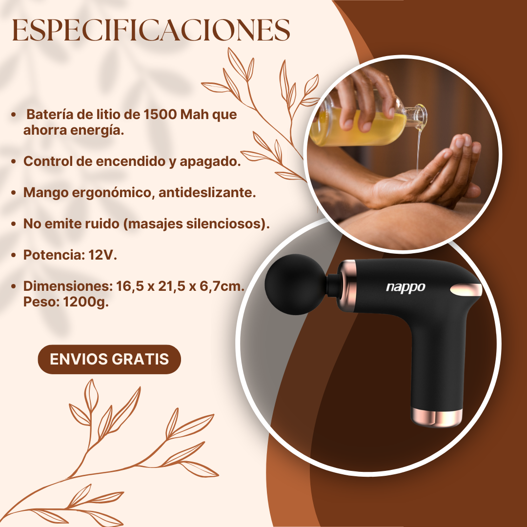 Pistola Masajeadora 6 accesorios