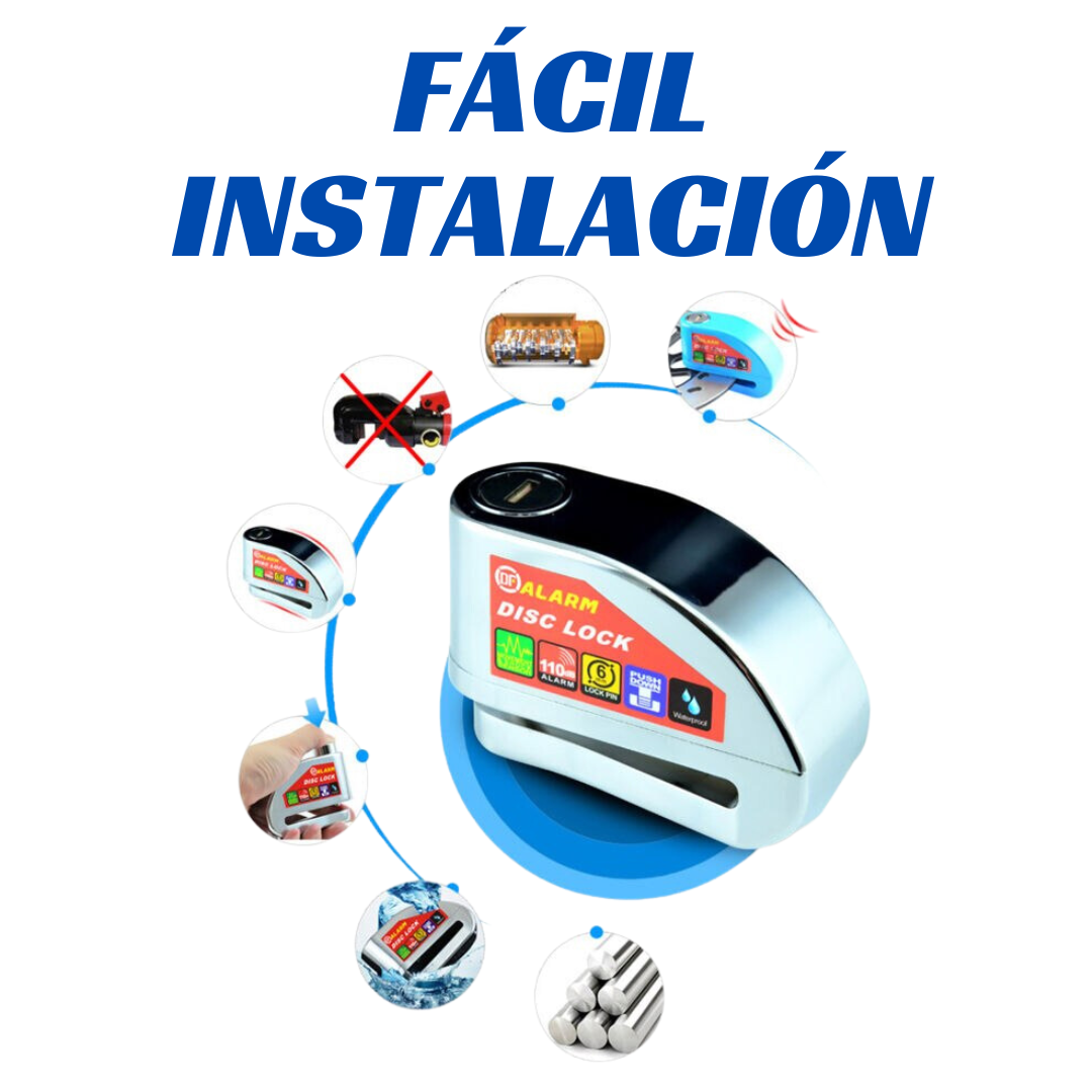 PROMO Candado con Alarma Para Disco De Moto