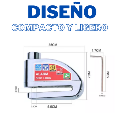 PROMO Candado con Alarma Para Disco De Moto